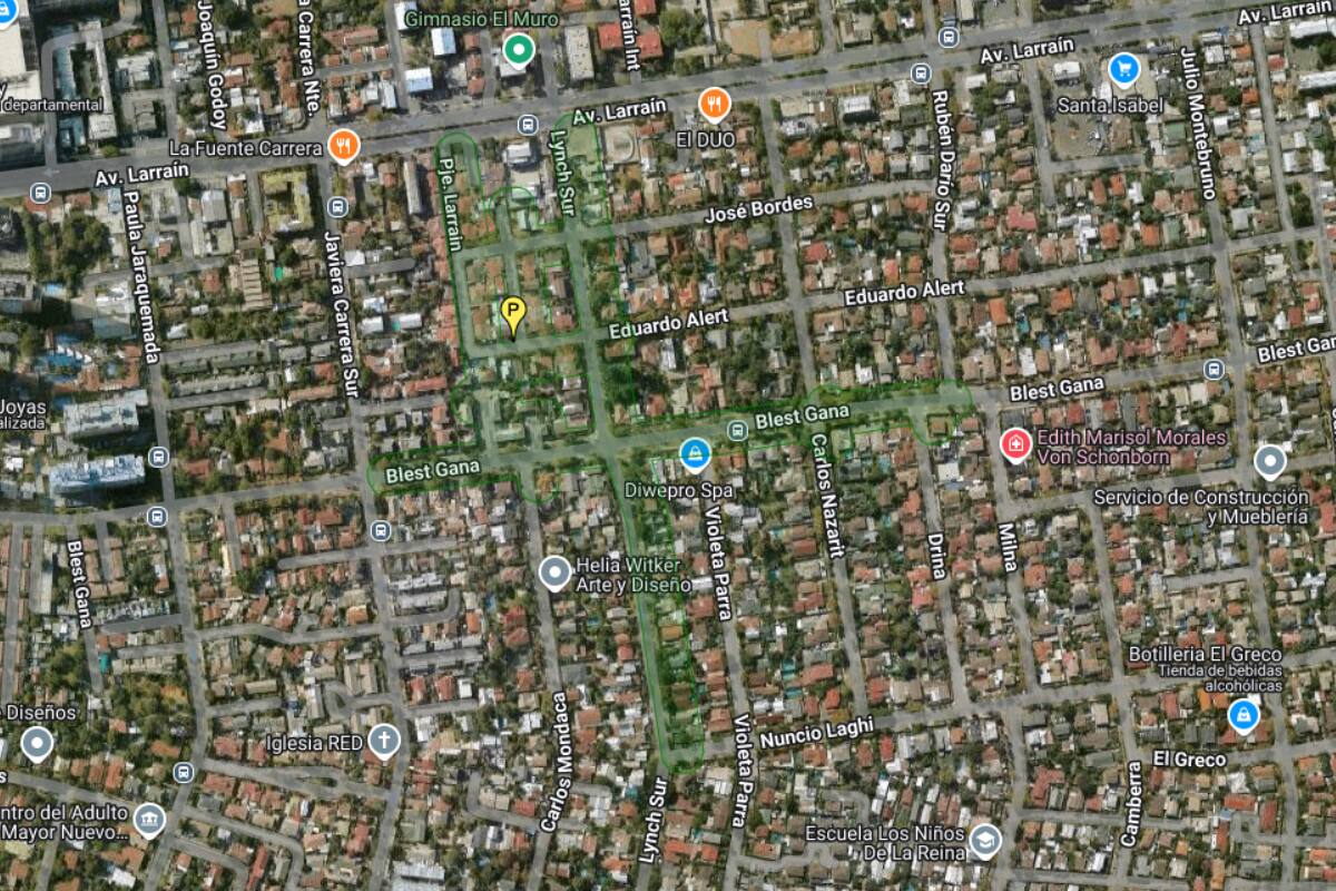 Sector afectado por el corte de agua.