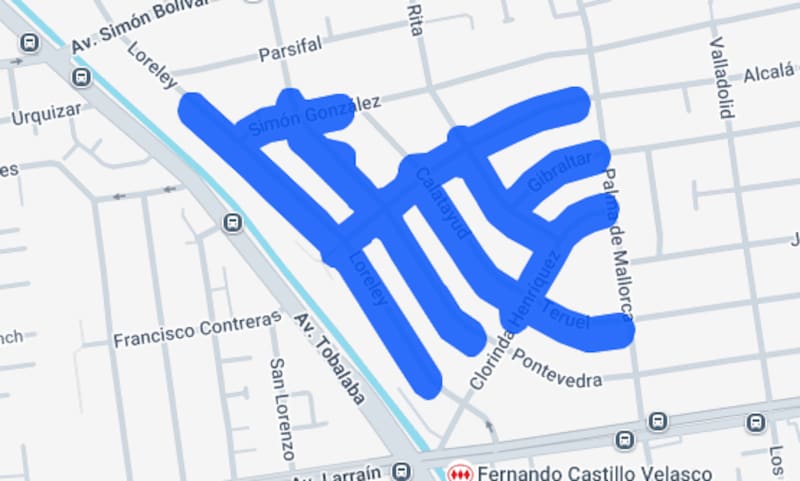 Estas calles tendrán interrupción de suministro eléctrico este miércoles. Foto: Enel.