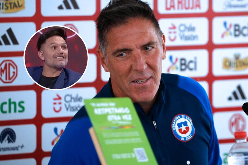 Eduardo Berizzo en conferencia de prensa de La Roja. Foto: Aton.