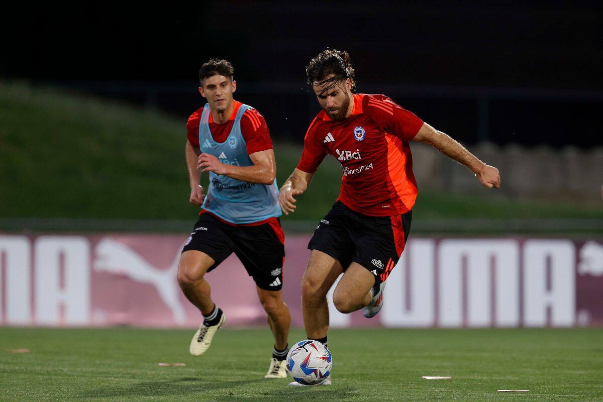 La Roja prepara en New Jersey en partido ante Argentina. Foto: Comunicaciones/ANFP.