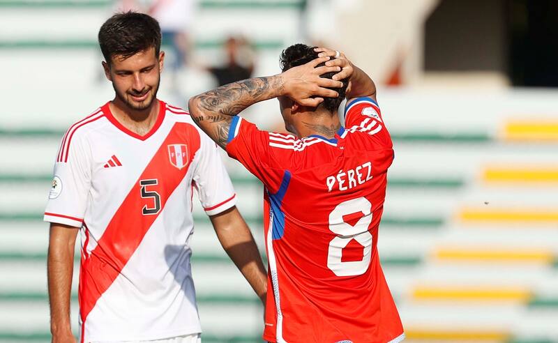 La Roja cayó 1-0 ante Perú en el debut en el Preolímpico sub-23.