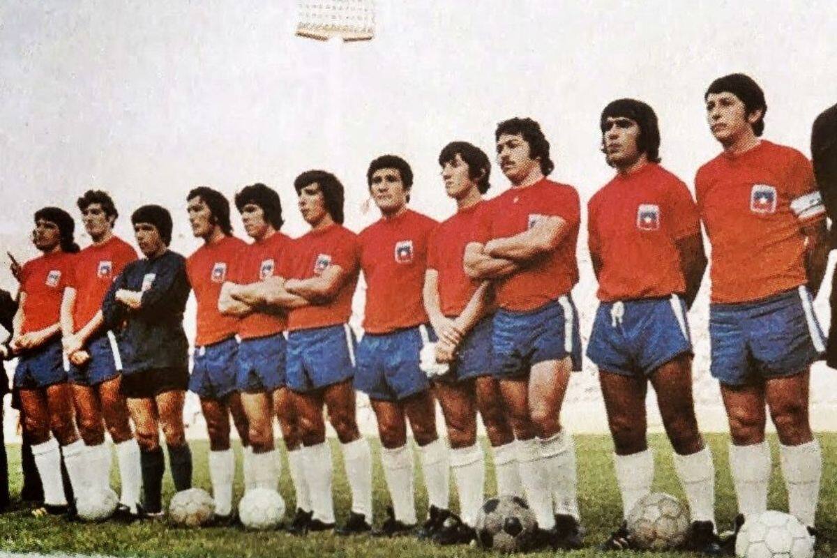 Formación de Chile en 1973, en la llave eliminatoria con Perú.