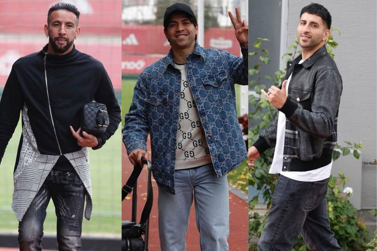 La facha de los jugadores de Chile al llegar a Juan Pinto Durán.