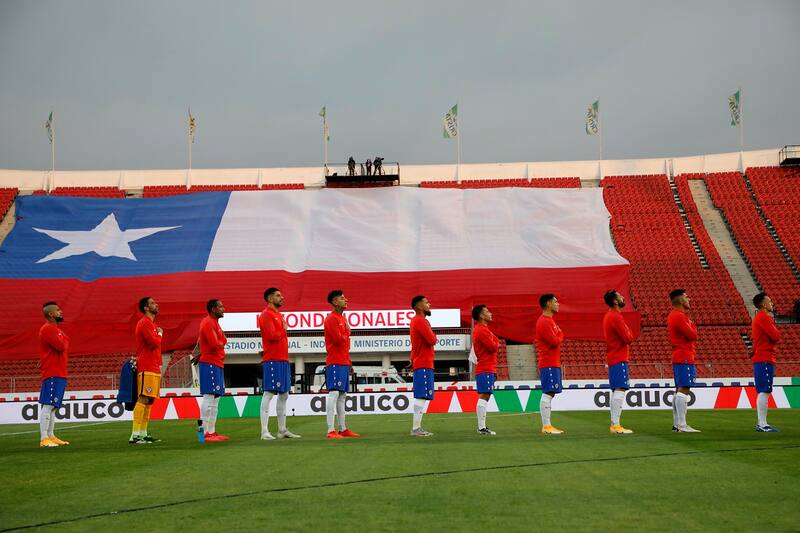 La Roja en el Estadio Nacional. Agencia Aton
