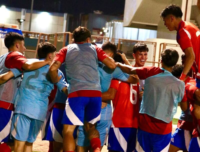 se impuso 2-1 ante Túnez en Arabia Saudita y se alistan con todo para el Mundial de la categoría. Foto: Teddy Paul - Comunicaciones FFCH.