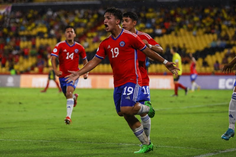 Benjamín Riquelme abrochó la victoria de Chile ante Colombia en el Sudamericano Sub 17. (Crédito: @LaRoja)