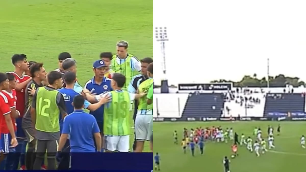 VIDEO | Chile Sub 17 le ganó a Argentina y el partido terminó en pelea: los tuvieron que separar