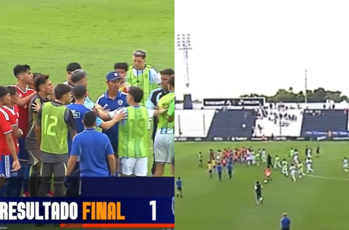 VIDEO | Chile Sub 17 le ganó a Argentina y el partido terminó en pelea: los tuvieron que separar