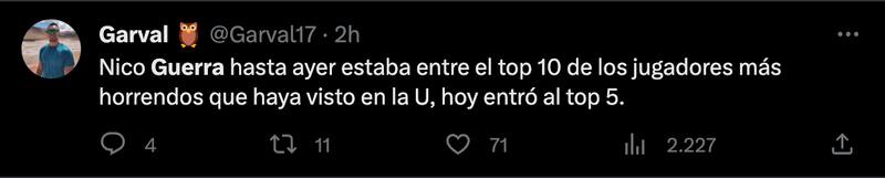 Críticas a Nicolás Guerra.