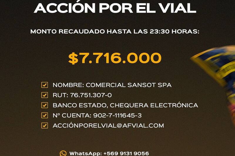 La última actualización de Fernández Vial indica que aún les faltan más de 7 millones de pesos para la meta. (Foto: @FernandezVial)