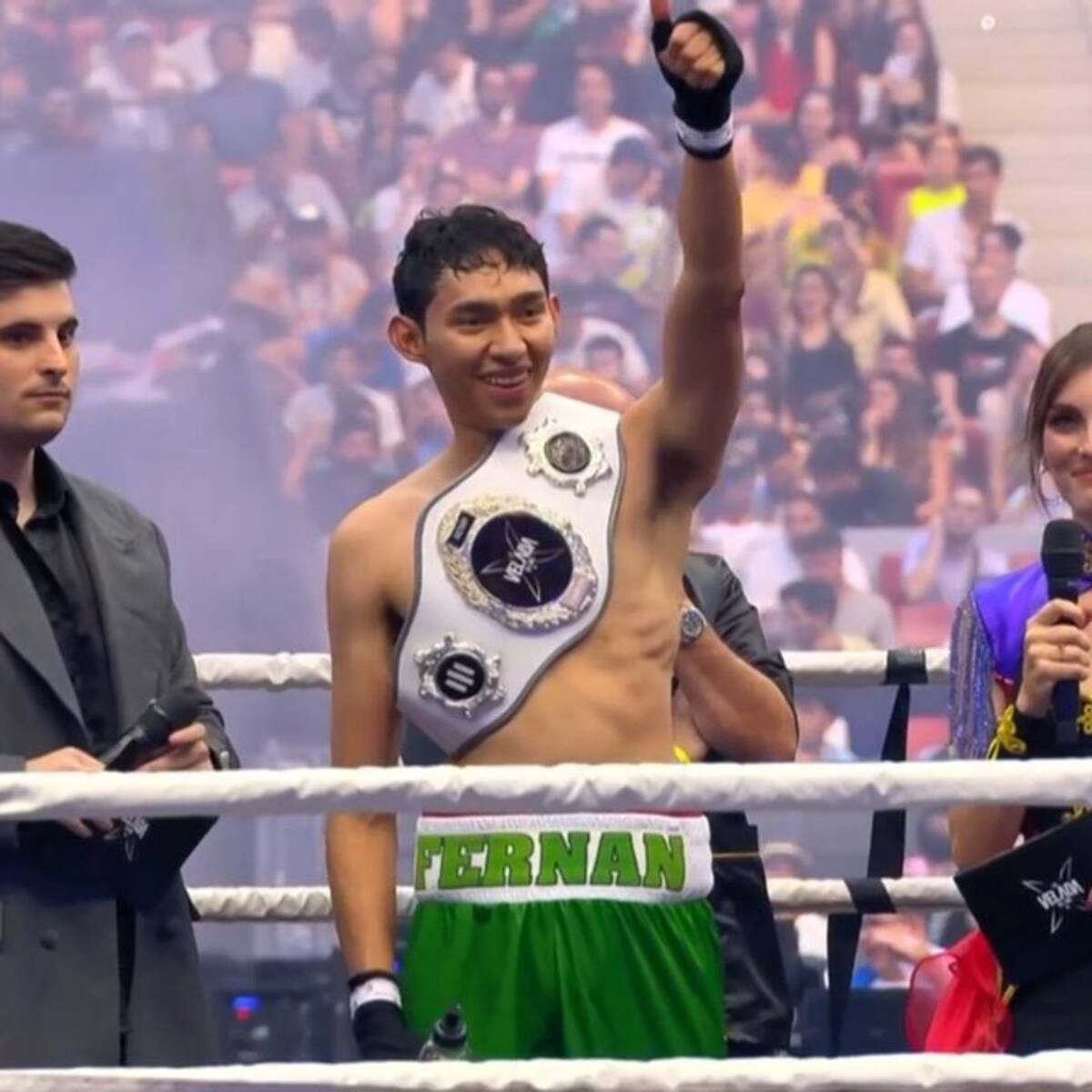 Fernanfloo ganador del segundo combate. Créditos: Twitch Ibai.