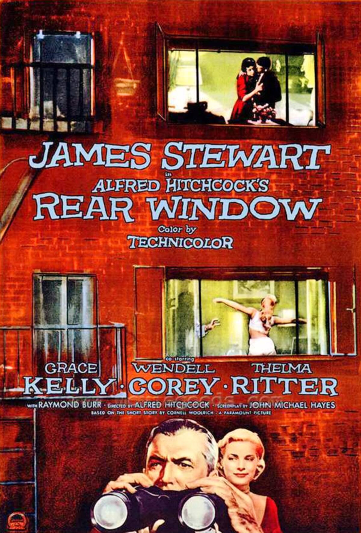 El poster de la versión original de "La Ventana Indiscreta", film de 1954 dirigido por Alfred Hitchcock