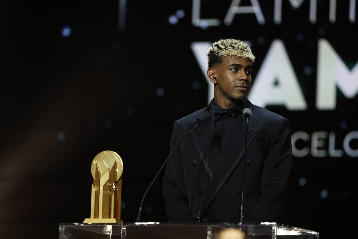 durante la ceremonia de premiación del Balón de Oro 2025.