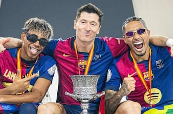 Los lujosos lentes que sacaron Lamine Yamal y Raphinha para celebrar la Supercopa: ¿Cuánto cuestan?