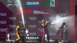 VIDEO | Lando Norris rompió el trofeo de Max Verstappen en la premiación del GP de Hungría