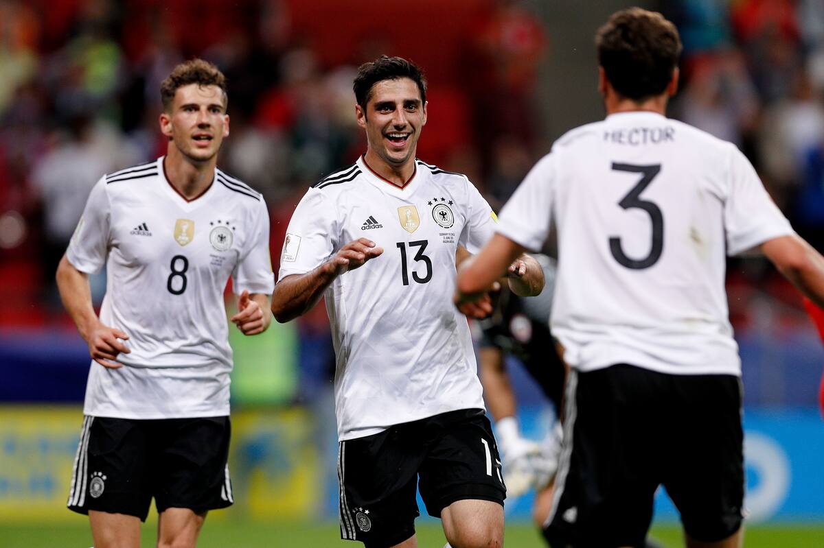 celebra uno de sus goles contra La Roja en Copa Confederaciones. Agencia Aton