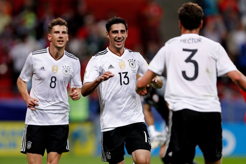 celebra uno de sus goles contra La Roja en Copa Confederaciones. Agencia Aton
