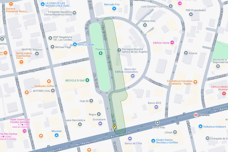 Sector afectado por el corte de agua.