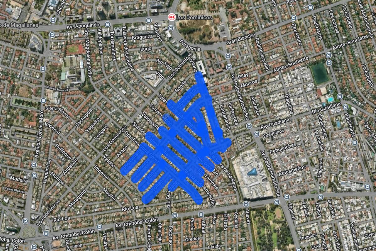 Sector afectado por el corte de luz.
