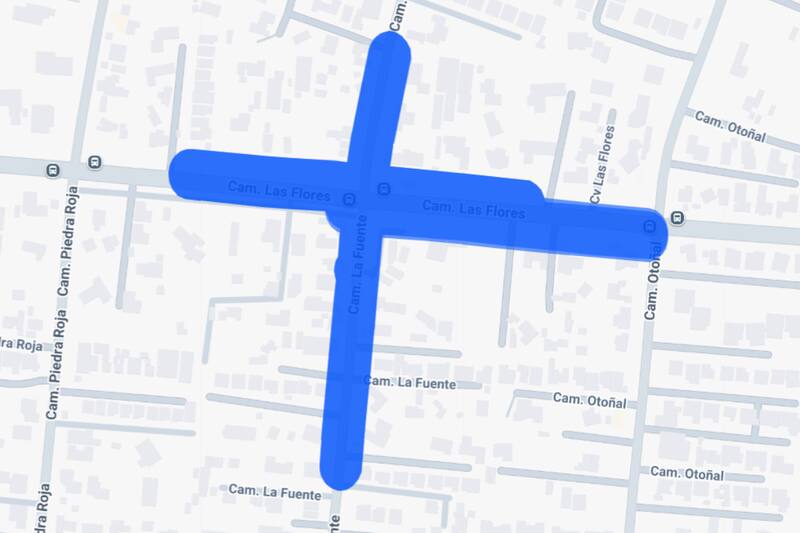 Sector afectado por el corte de luz.