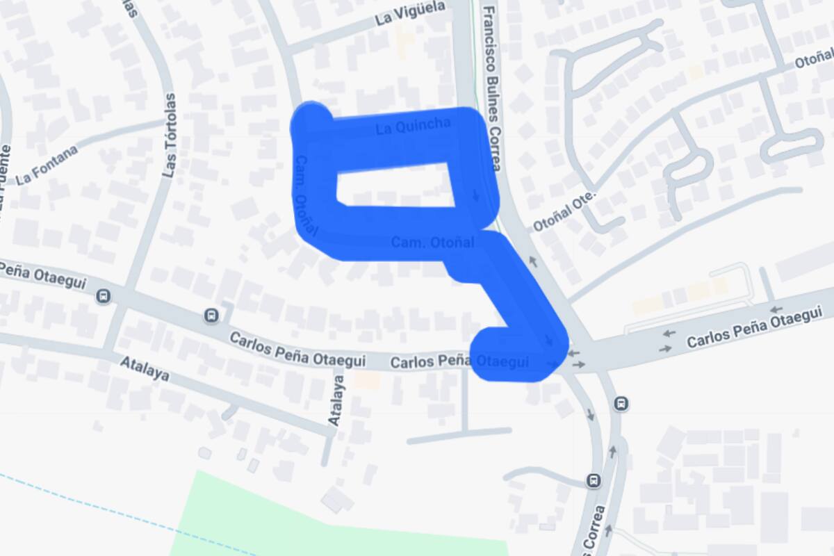 Sector afectado por el corte de luz.