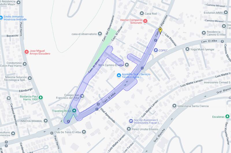 Zona afectada por corte de agua.