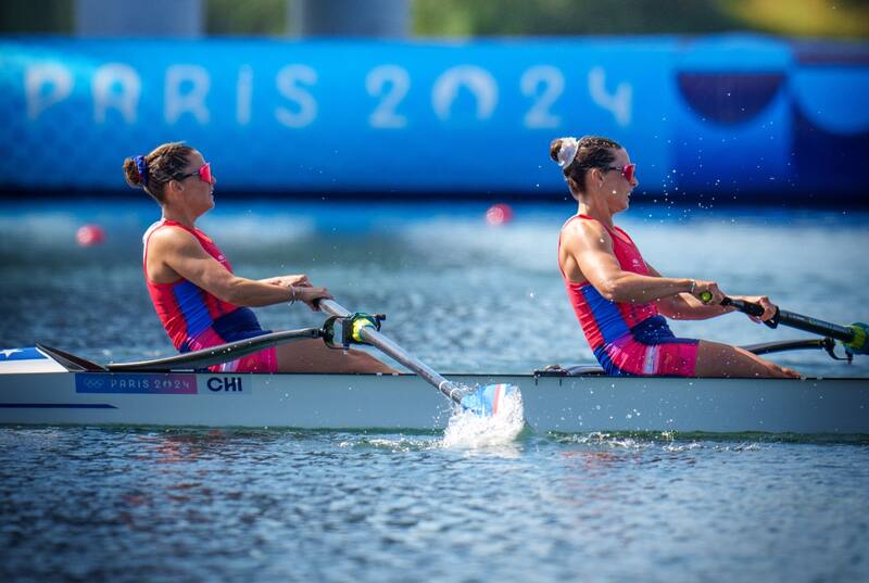 Las hermanas Abraham compitiendo en París 2024. Foto: Óscar Muñoz/COCH.