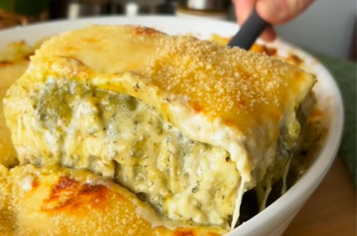 Receta sencilla de lasaña con pollo y pesto: ideal para el almuerzo familiar de fin de semana