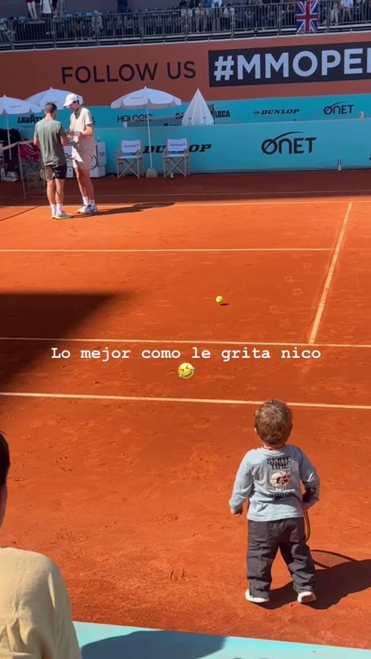 Este fue el divertido momento captado en cámara. Créditos: @laura_urruti.