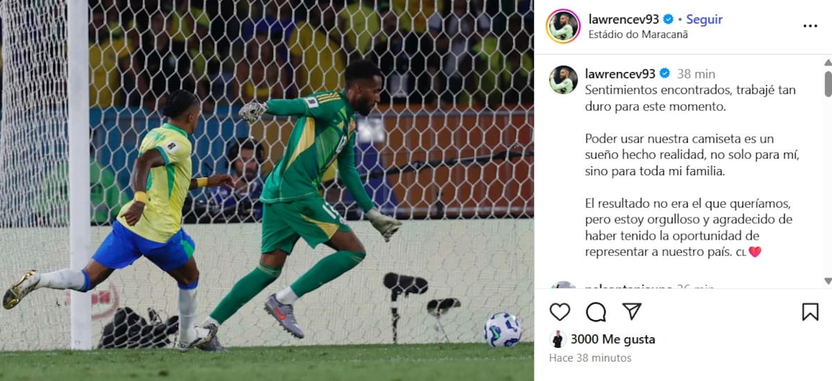 El posteo del arquero de La Roja a través de Instagram