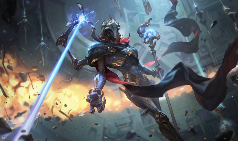 Este es el splash de unidad de Viktor en TFT.