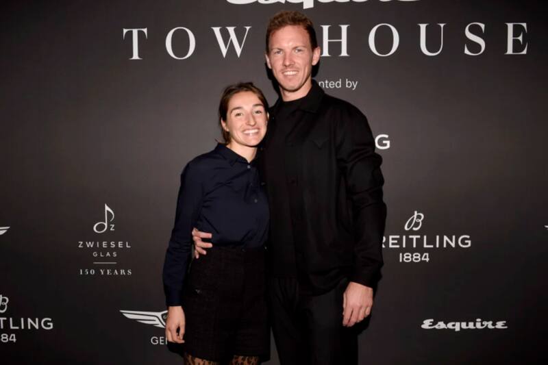 Lena Wurzenberger junto a Julian Nagelsmann en un evento en Alemania.