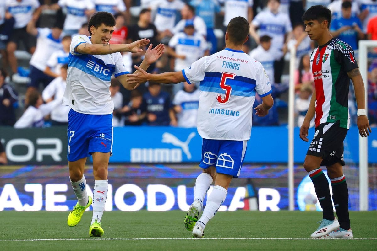 Universidad Católica le propinó un inapelable 6-1 a Palestino. Foto: Agencia Aton.