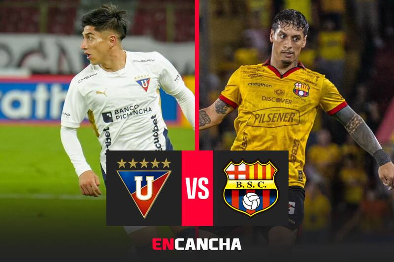 por la fecha 7 de la Liga Pro. Foto: RRSS Liga Deportiva Universitaria de Quito y Barcelona SC.