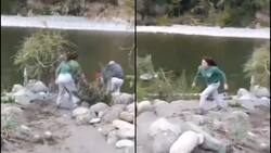 VIDEO | Mujer empujó a adulto mayor a río de Linares ante la mirada de su pequeña nieta