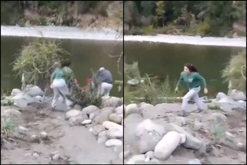 El registro generó inmediatas reacciones. Captura video.