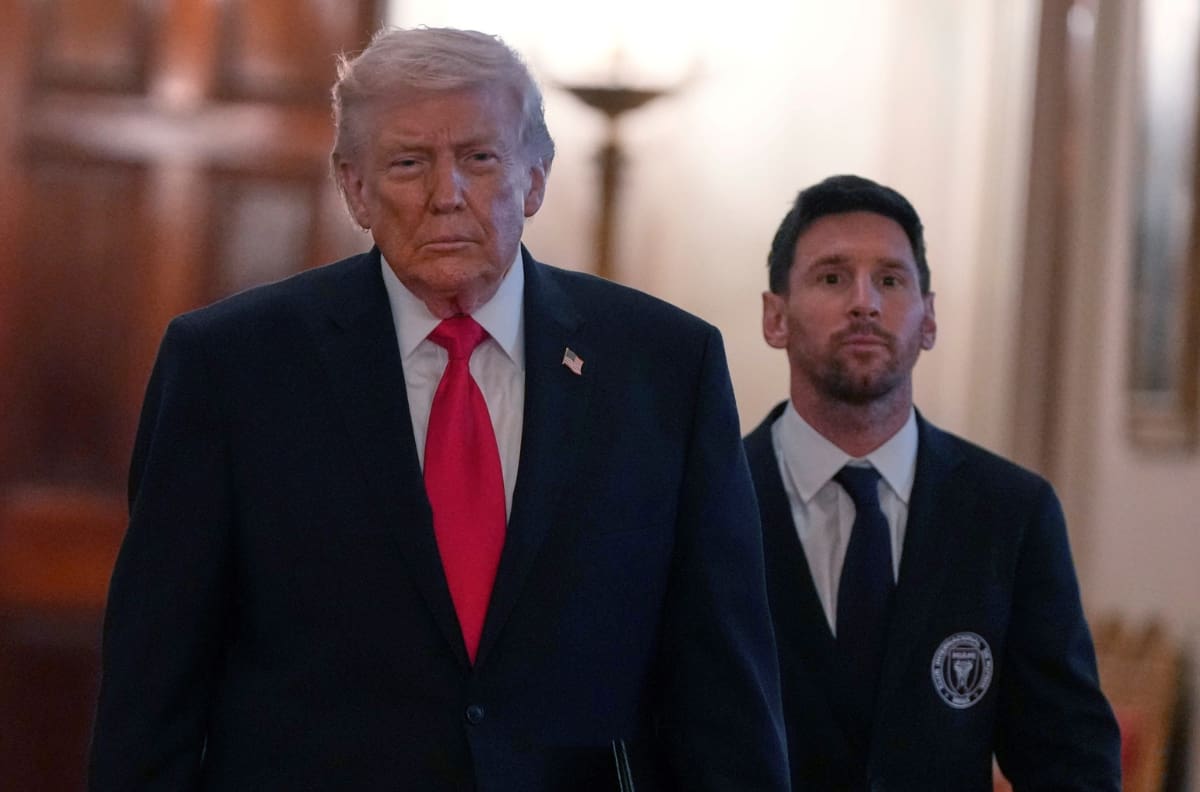 En plena tensión en Medio Oriente: Lionel Messi se reunió con Donald Trump en la Casablanca