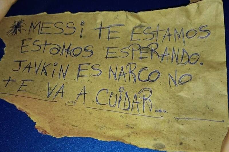 La amenaza que recibió a principios de 2023.