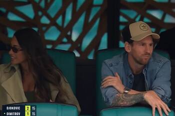 Lionel Messi dijo presente en el encuentro de Novak Djokovic en el Másters 1000 de Miami