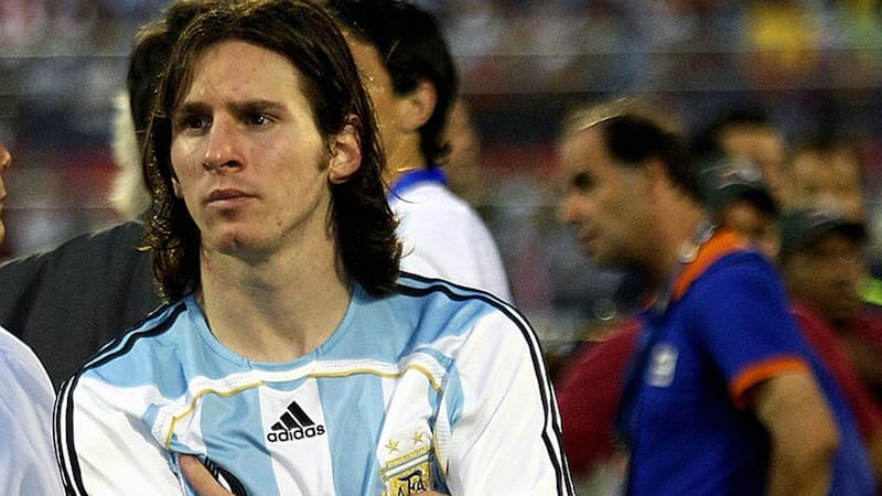 Lionel Messi tras perder la Copa América de 2007.