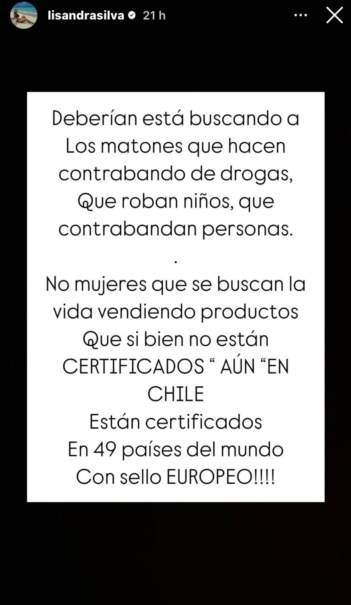 La modelo defendió el negocio Farmasi.