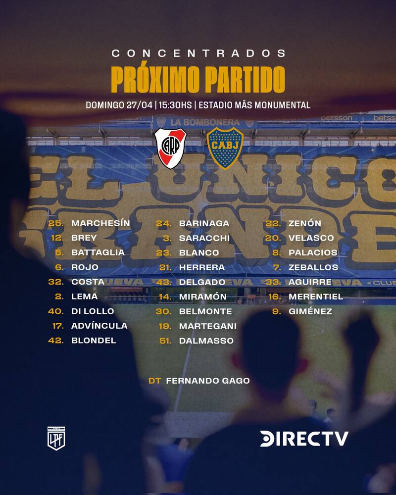 Carlos Palacios aparece entre los convocados.