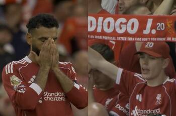 Salah emocionado por el gran homenaje a Diogo Jota: el primer “You’ll Never Walk Alone” de la temporada