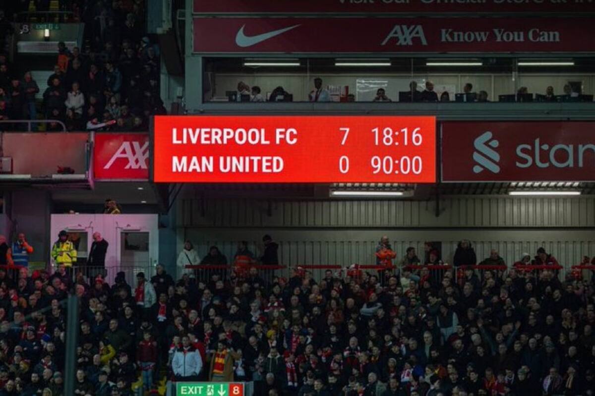 El marcador de Anfield.