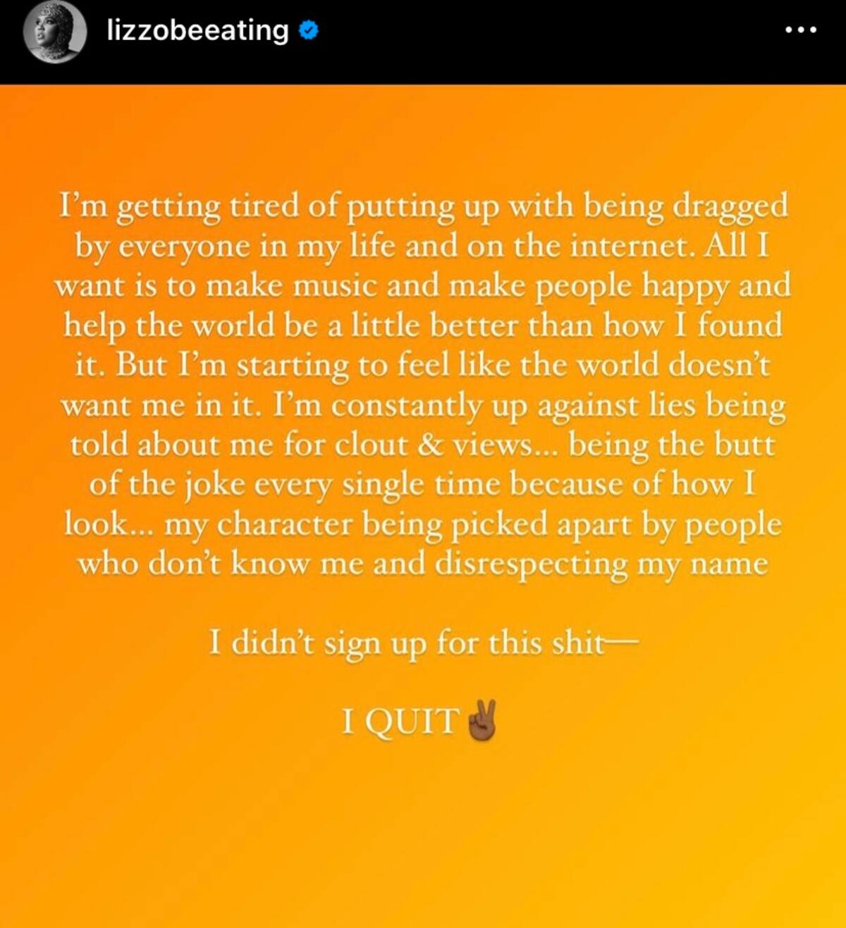 El mensaje de Lizzo.