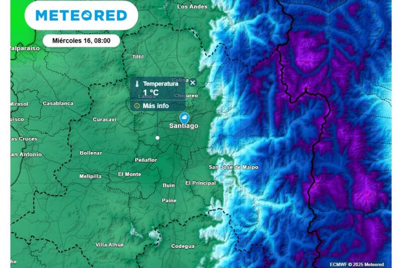 La plataforma aseguró que en este horario caerán las primeras gotitas.
Créditos: Meteored.