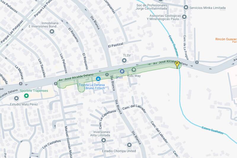 Sector afectado por el corte de agua.