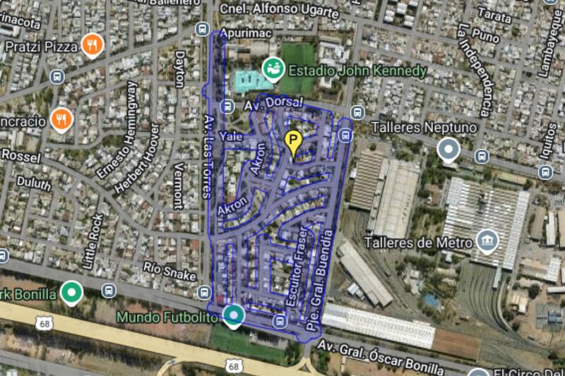 Sector afectado por el corte de agua.