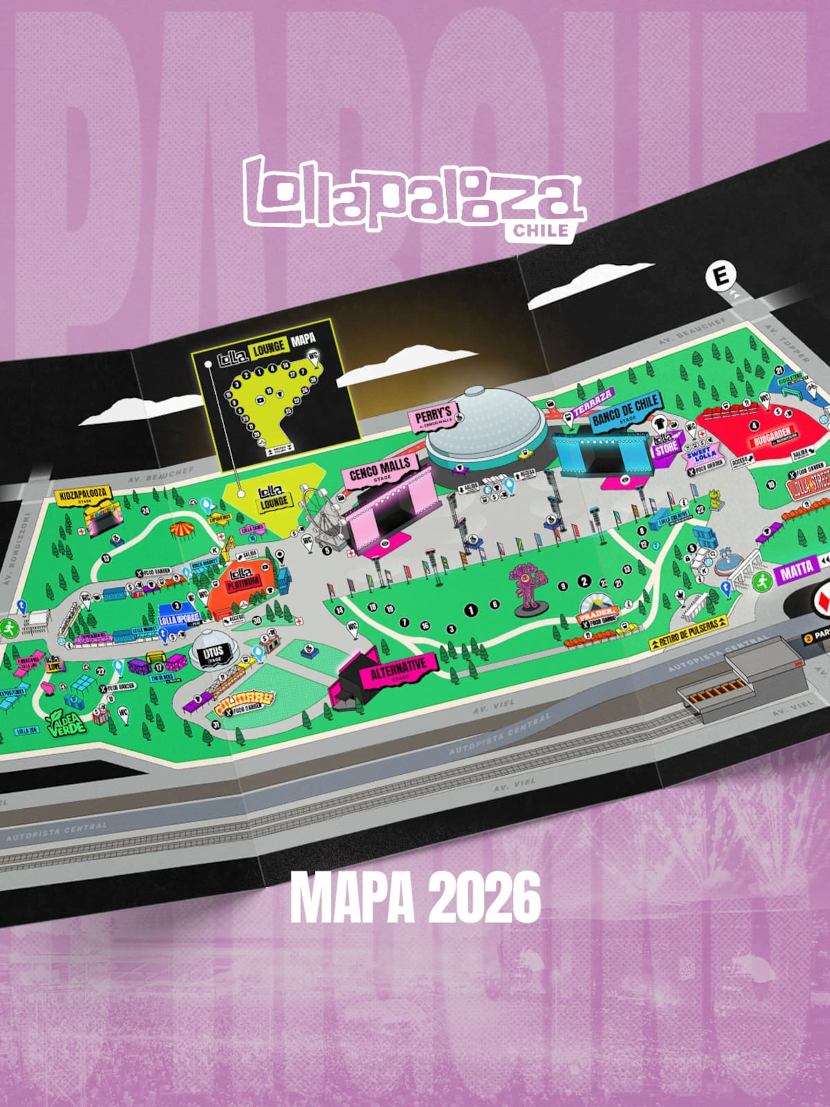 El mapa oficial del certamen. Foto: Lotus