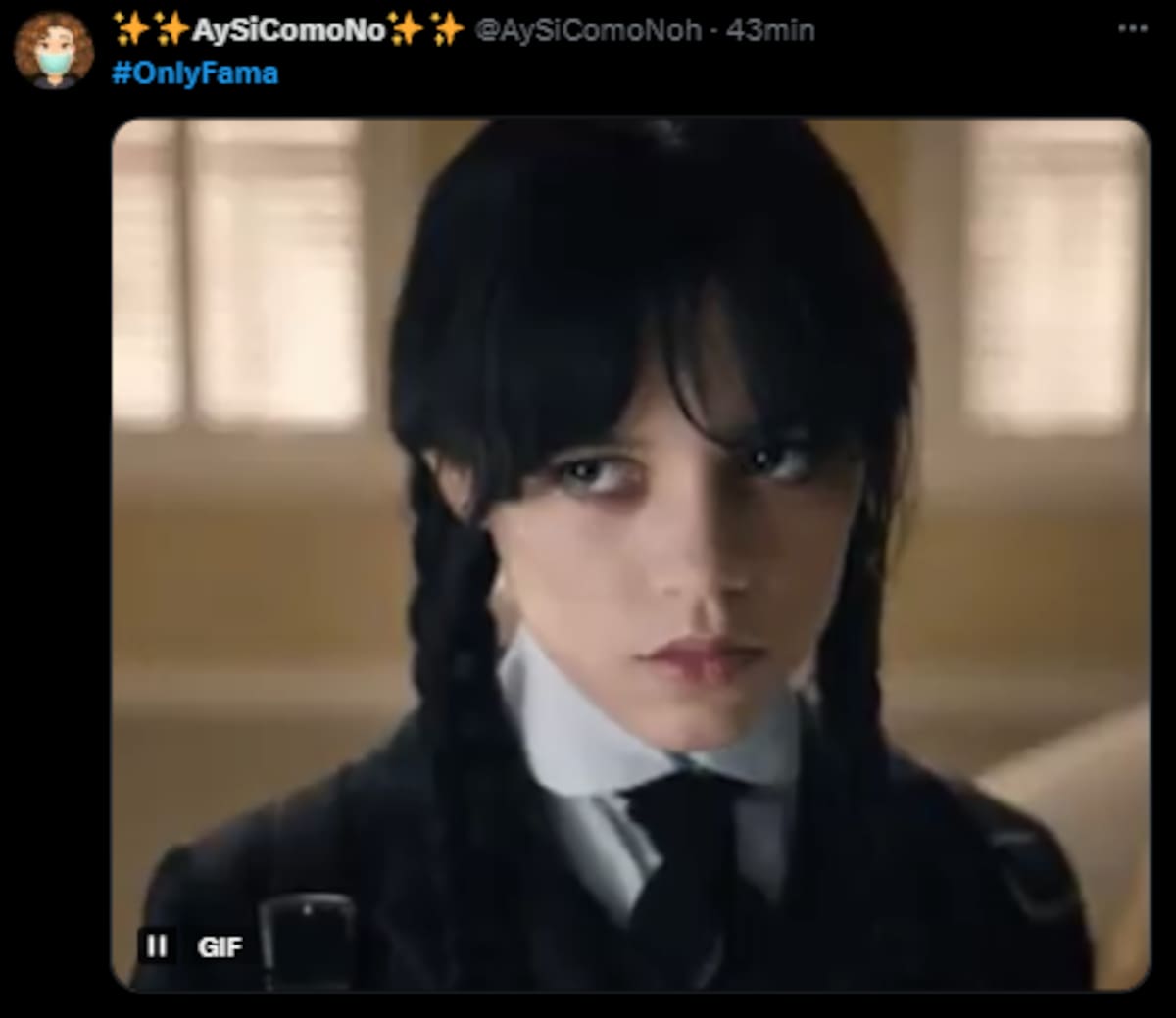 Merlina fue uno de los personajes con las que fue comparada. Fuente: X.com.